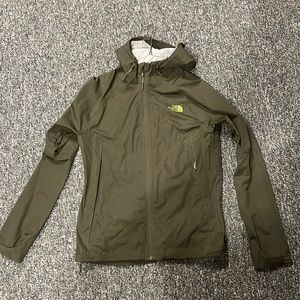 North face jacket - olive green like new
